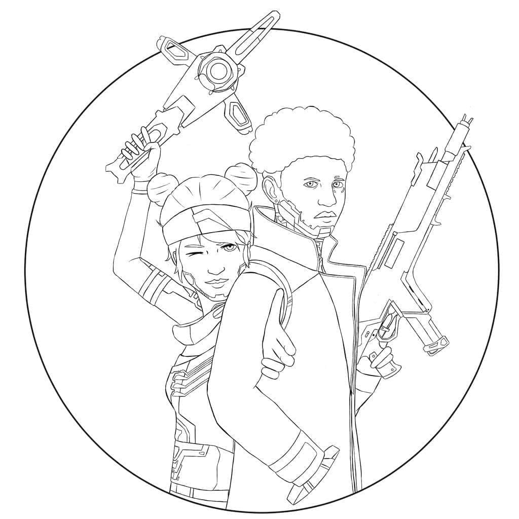 Personaggi di Apex Legends da colorare
