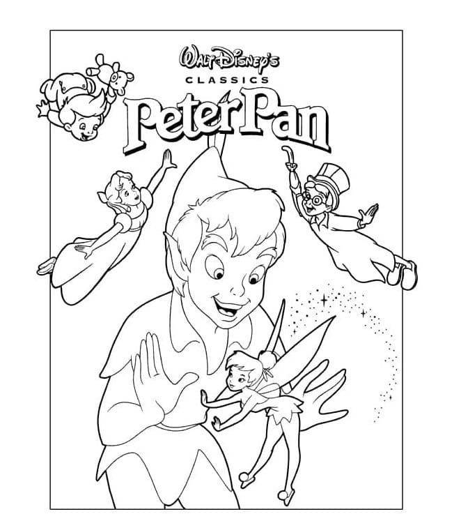 Personaggi di Peter Pan da colorare