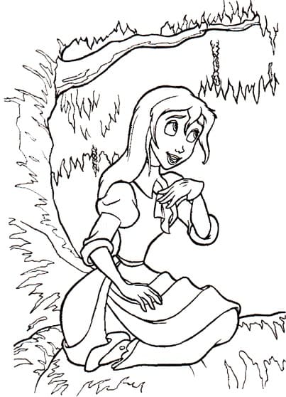 Personaggio Jane di Tarzan Disney da colorare