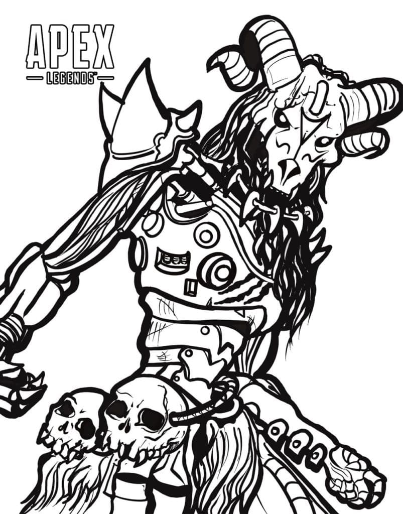 Personaggio di Apex Legends da colorare