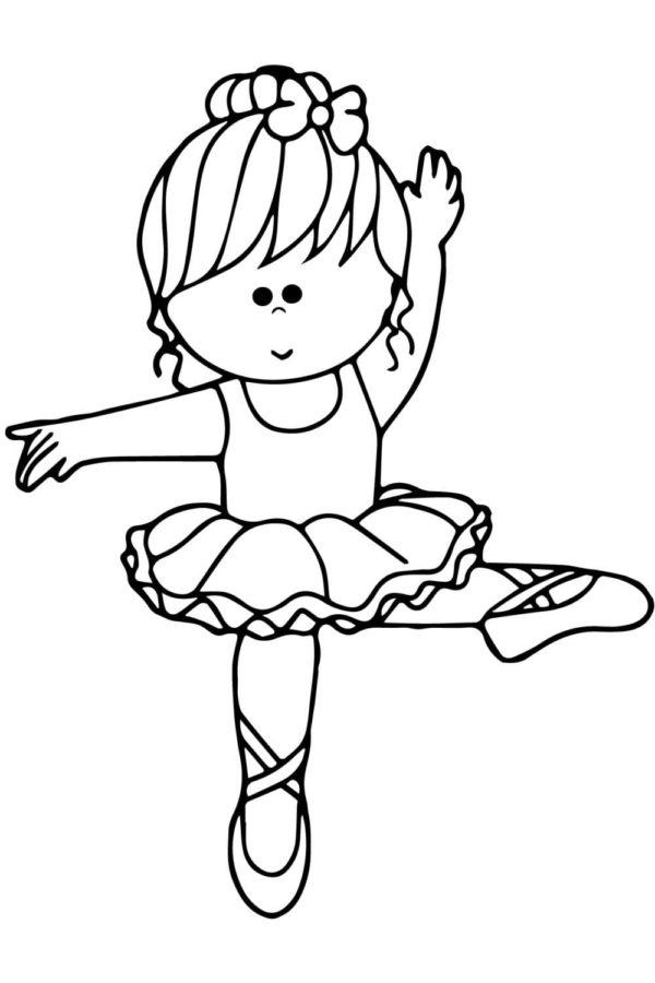 Piccola ballerina da colorare