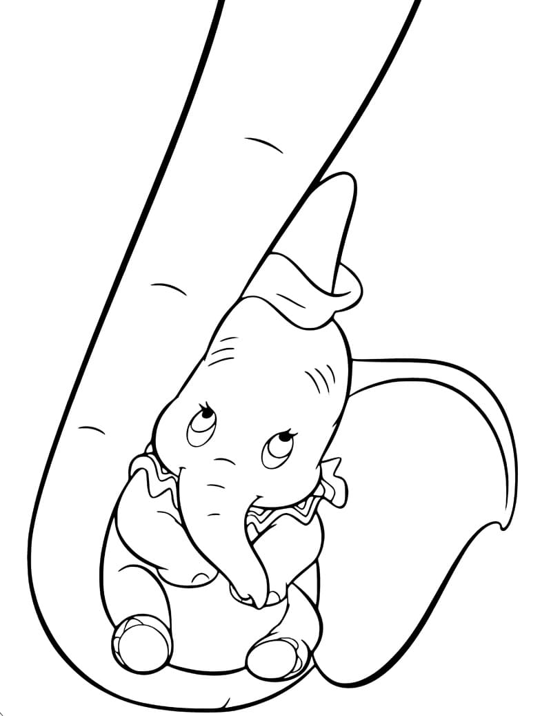 Piccolo Dumbo da colorare