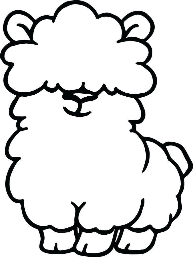 Piccolo lama da colorare
