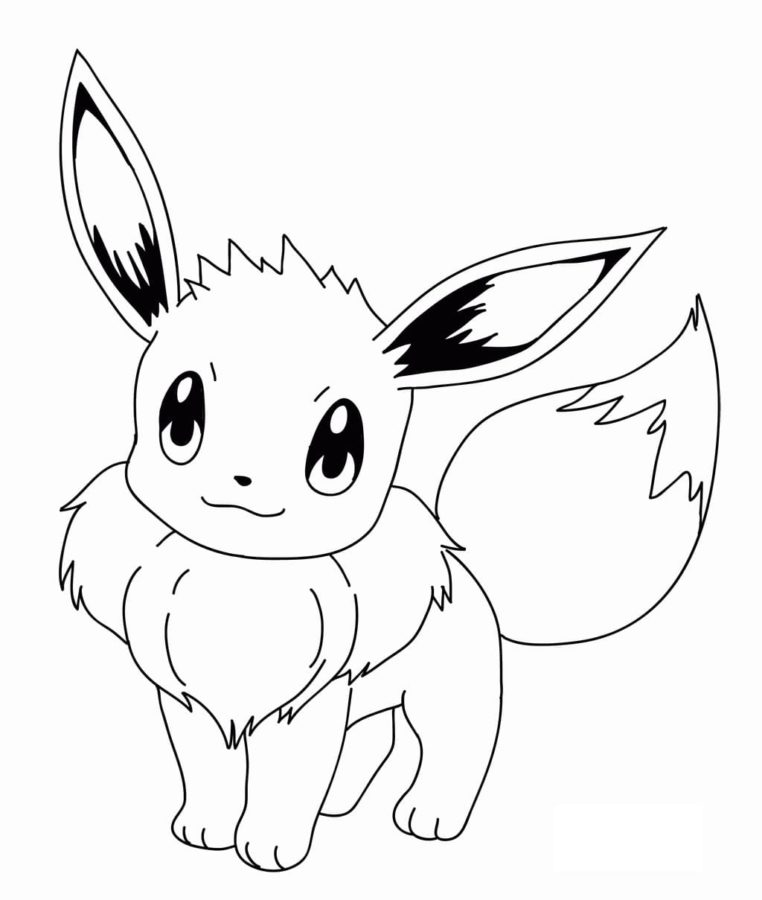 Pokemon Eevee con una coda soffice. 1 