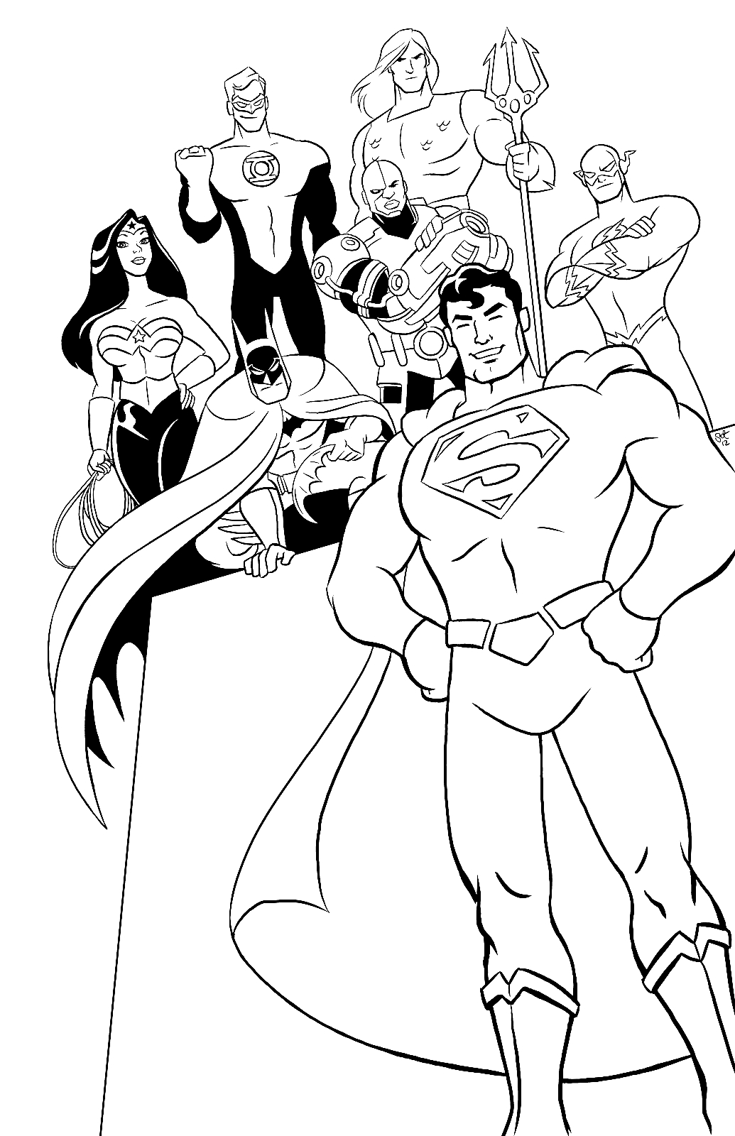 Potente Justice League da colorare
