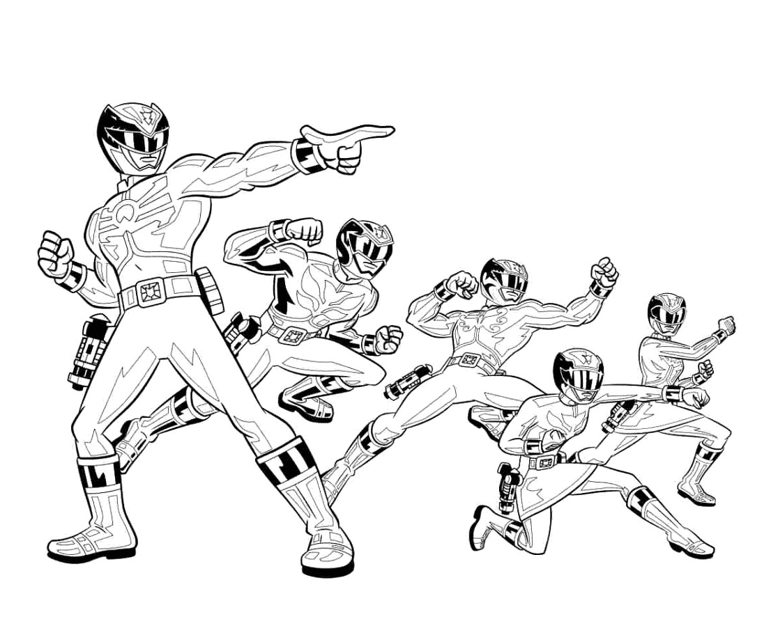 Power Rangers stampabili da colorare