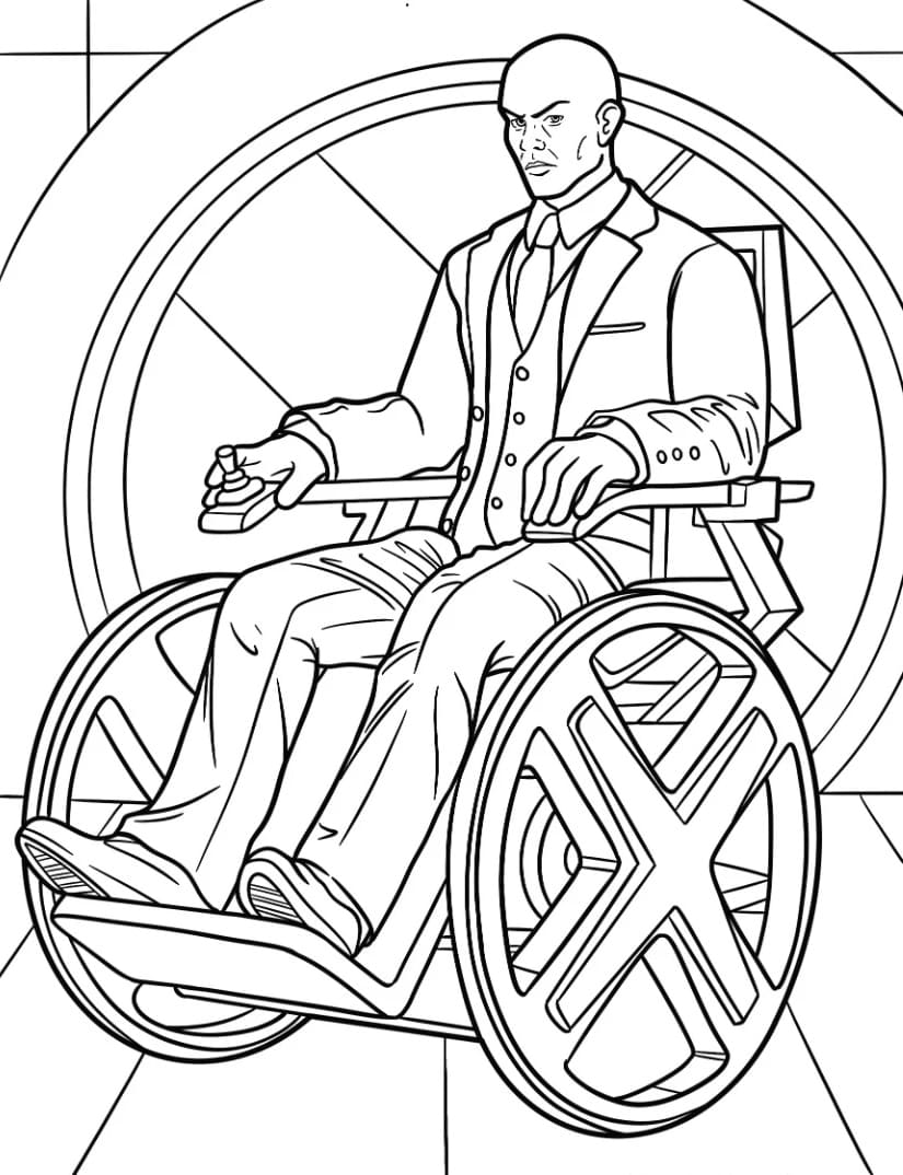 Professore Charles Xavier da colorare