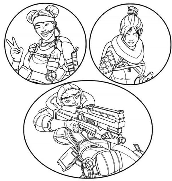 Ragazze da Apex Legends da colorare