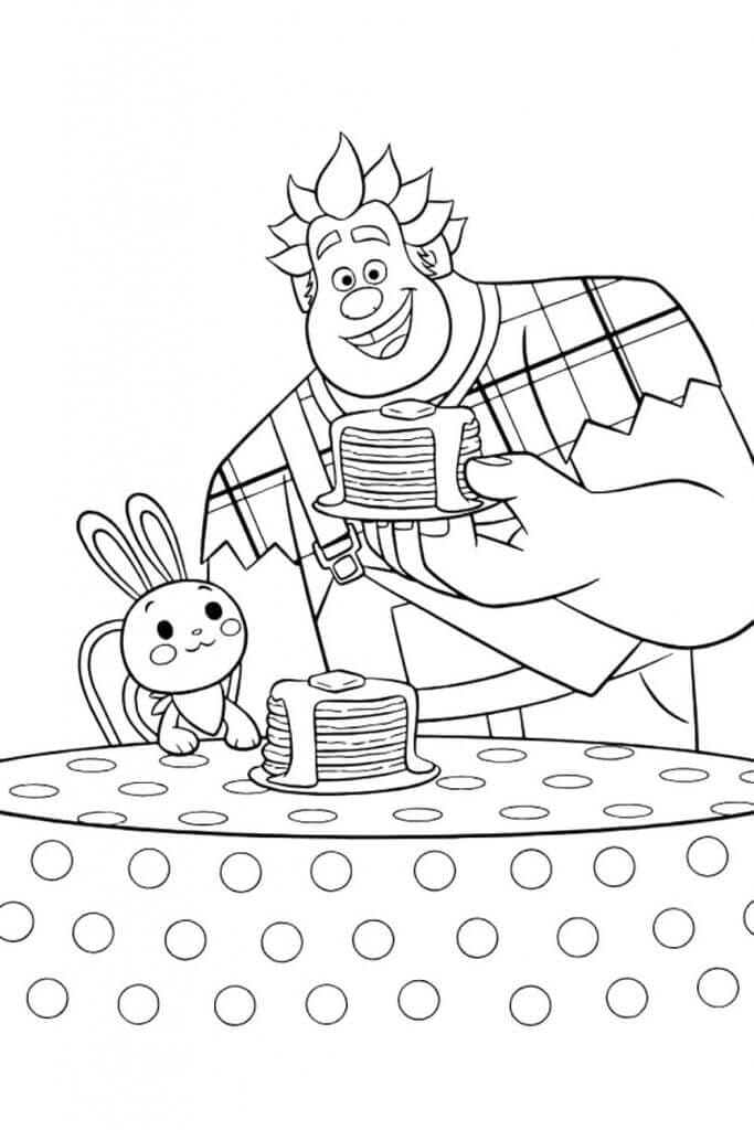 Ralph e i pancake da colorare
