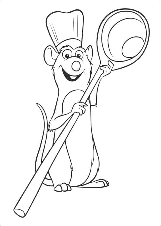 Ratatouille Remy da colorare