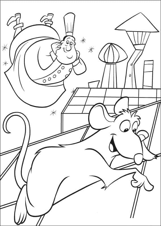 Ratatouille felice Remy da colorare