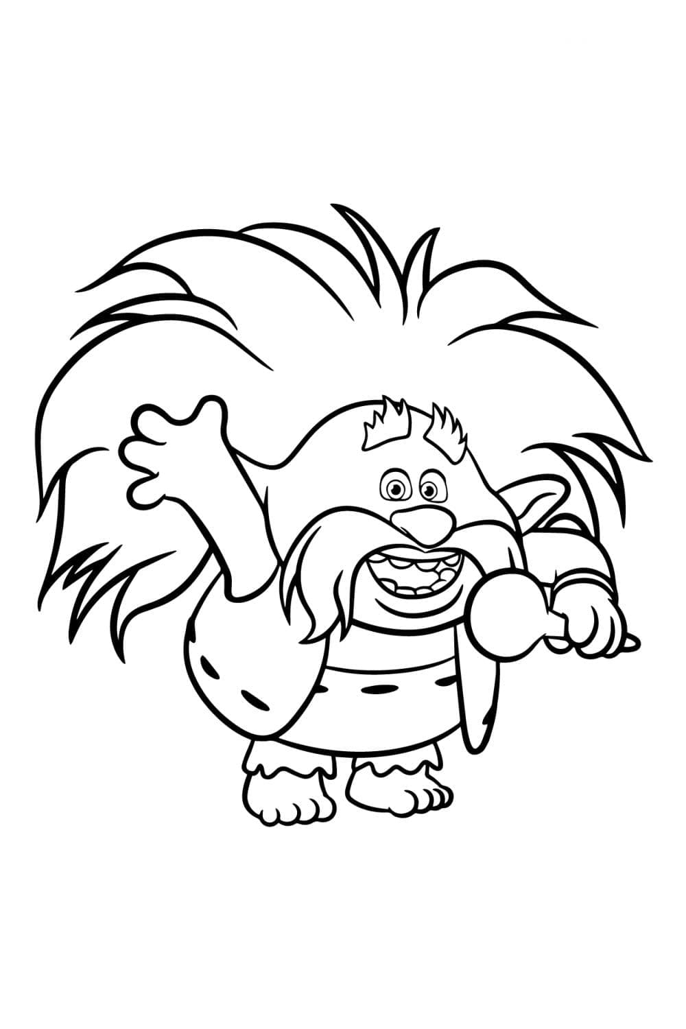 Re Peppy da Trolls da colorare