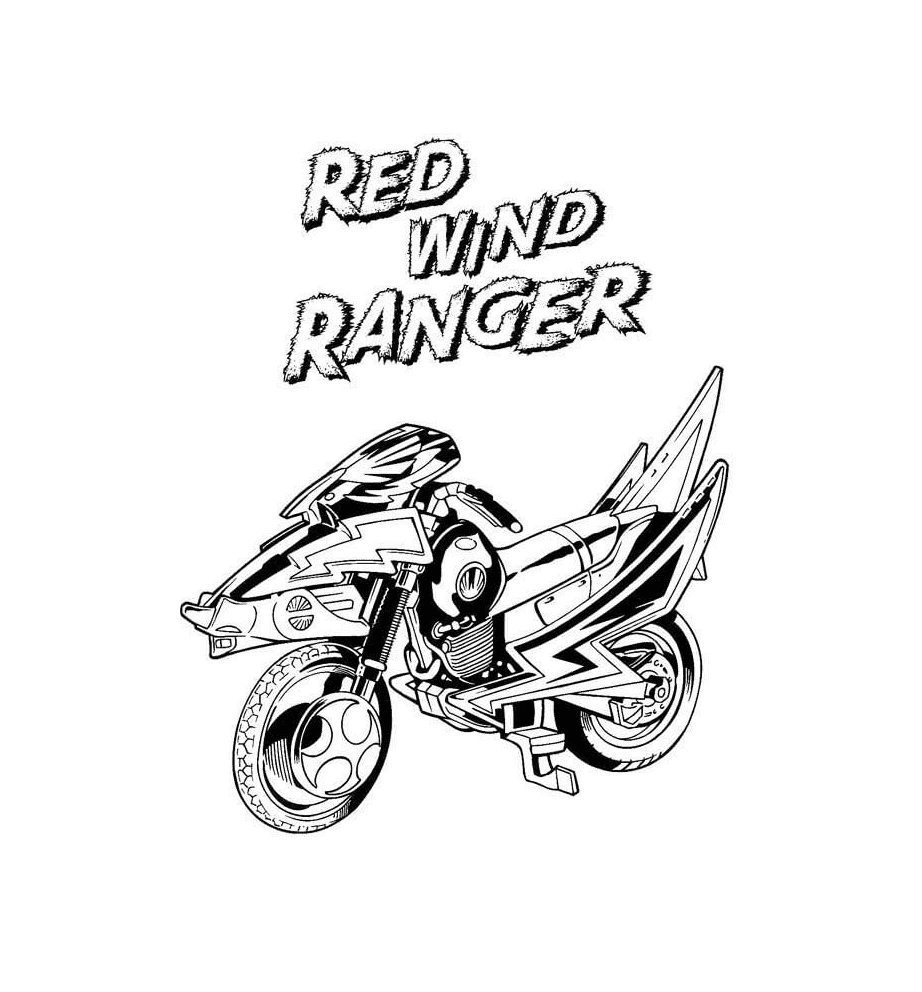 Red Wind Ranger da colorare