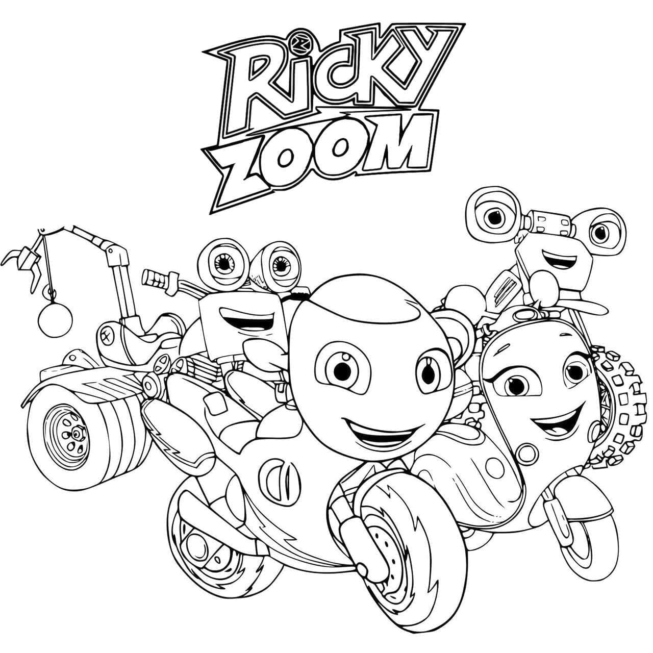 Ricky Zoom stampabile gratuitamente da colorare