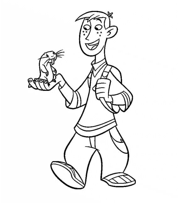 Ron e Rufus di Kim Possible da colorare