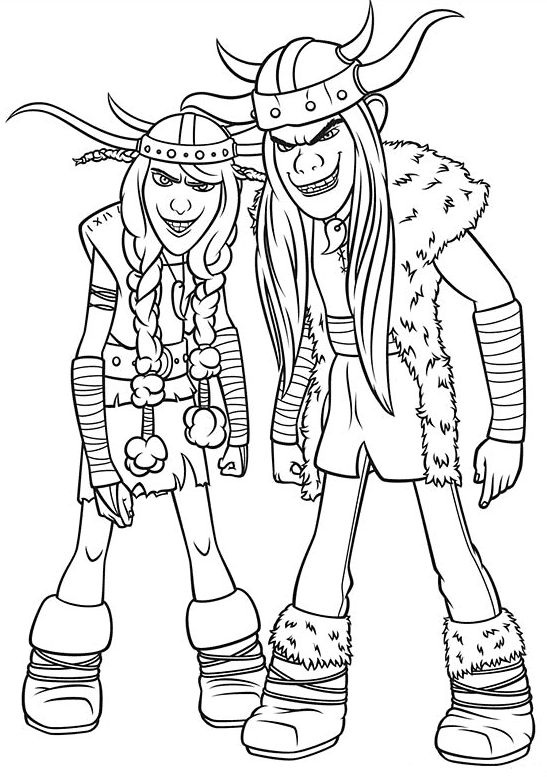 Ruffnut e Tuffnut da colorare