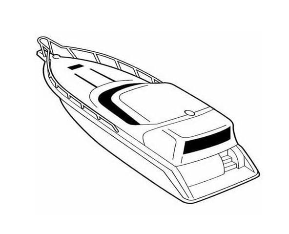 Schema di yacht stampabile da colorare