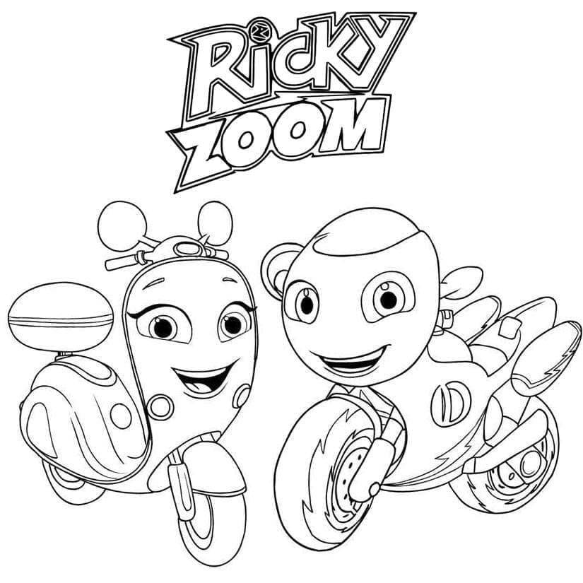 Scootio e Ricky da colorare