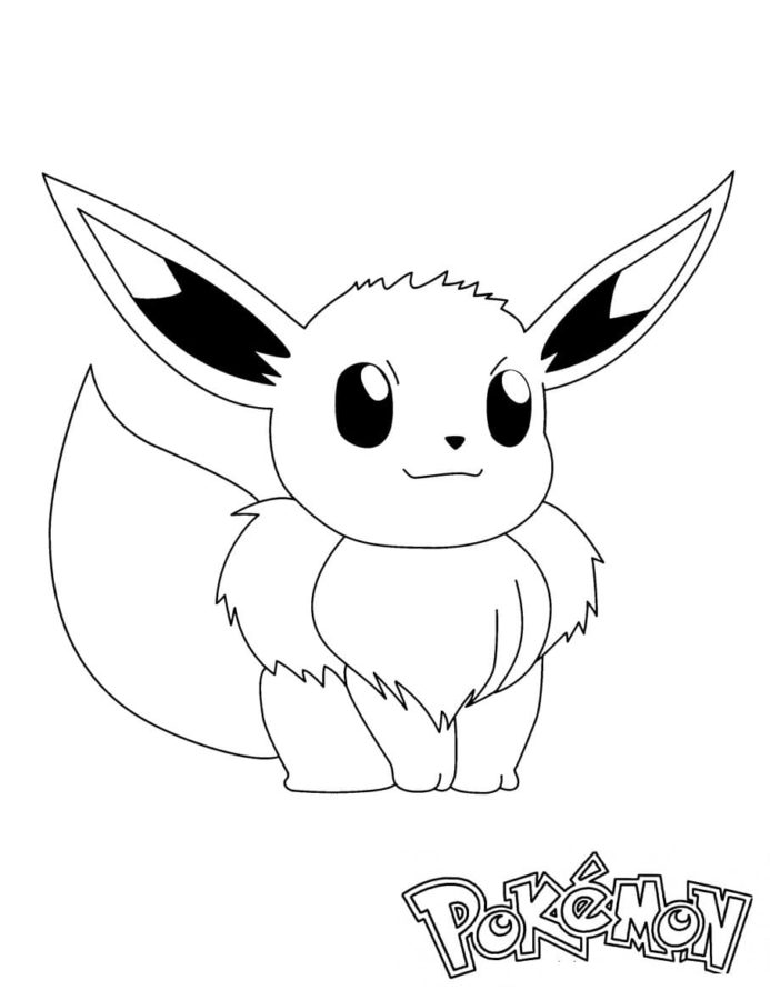 Splendido Pokemon Eevee da colorare