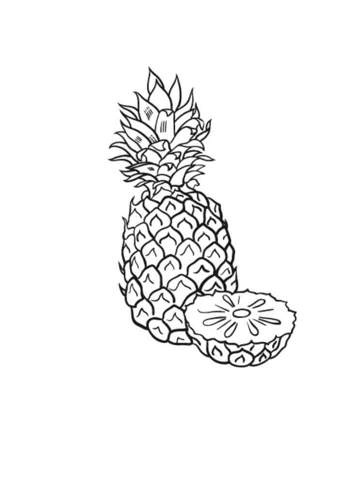 Stampa Ananas Frutto da colorare