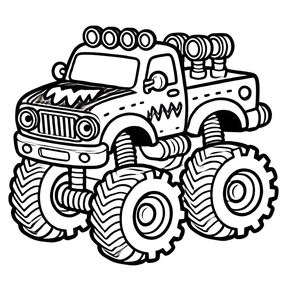 Stampa Monster Truck da colorare