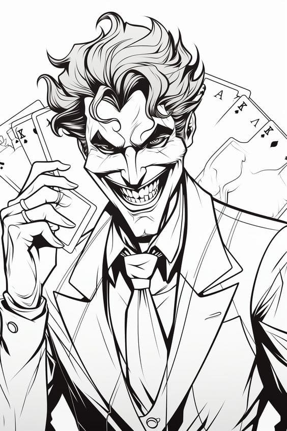 Stampa gratuita di Joker da colorare