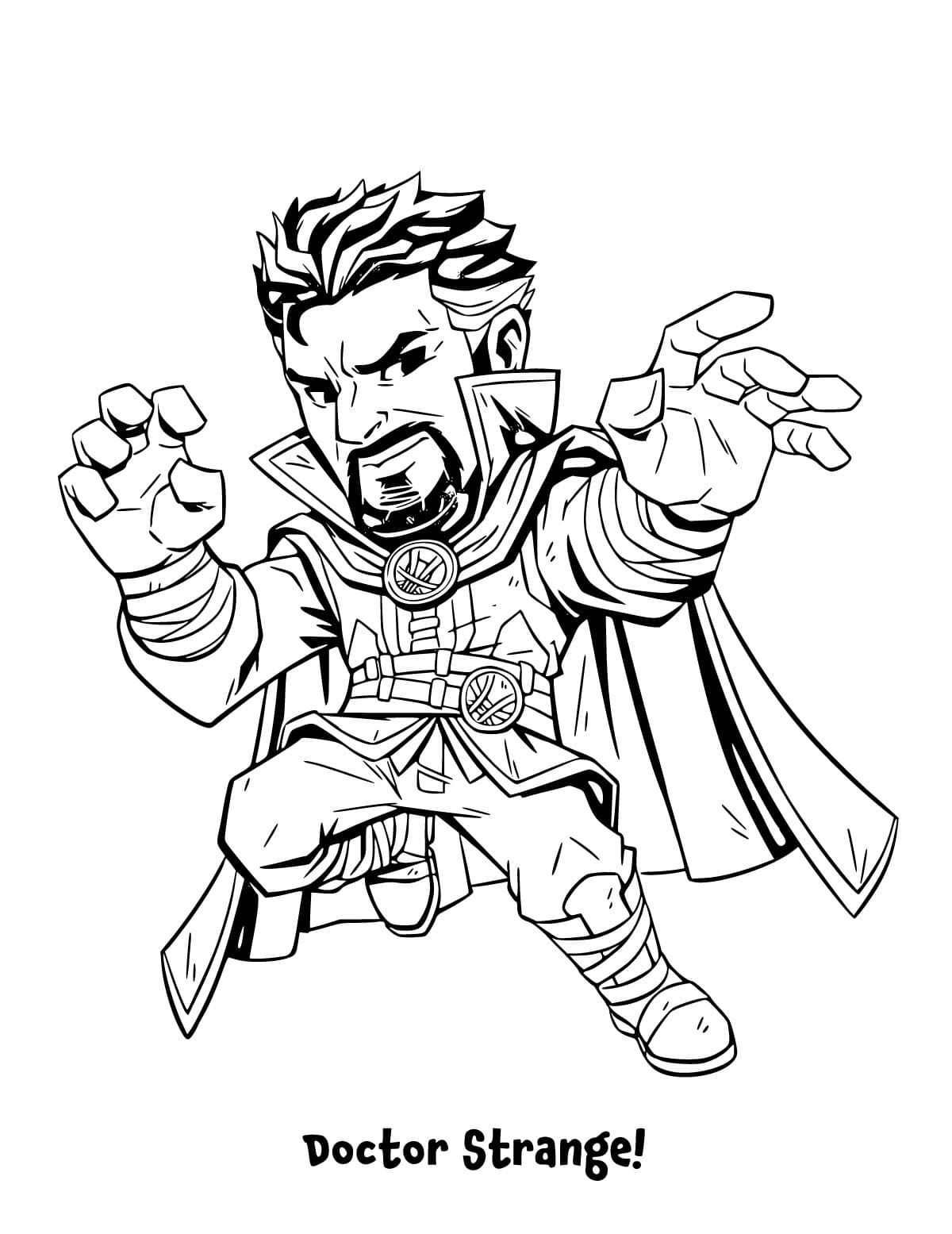 Stampabile per bambini di Doctor Strange da colorare