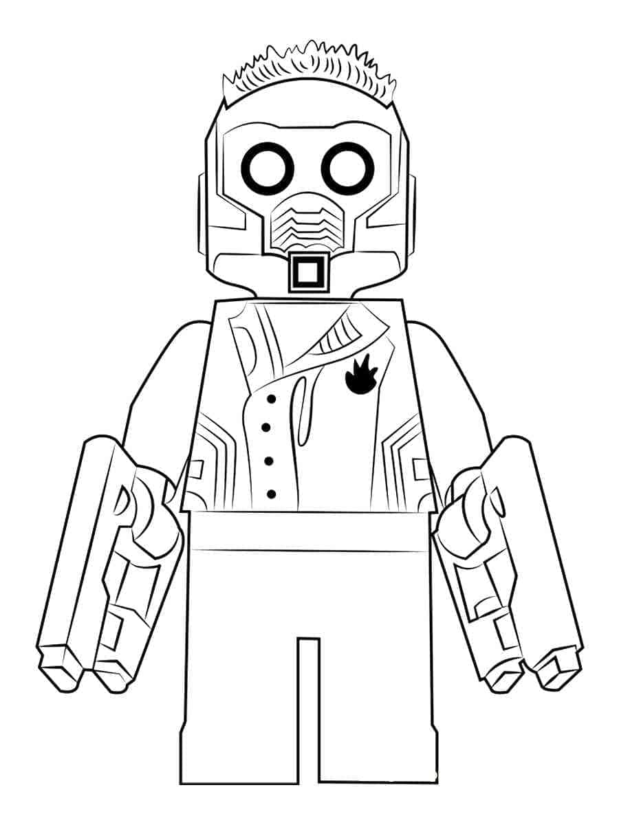 Star Lord Lego da colorare