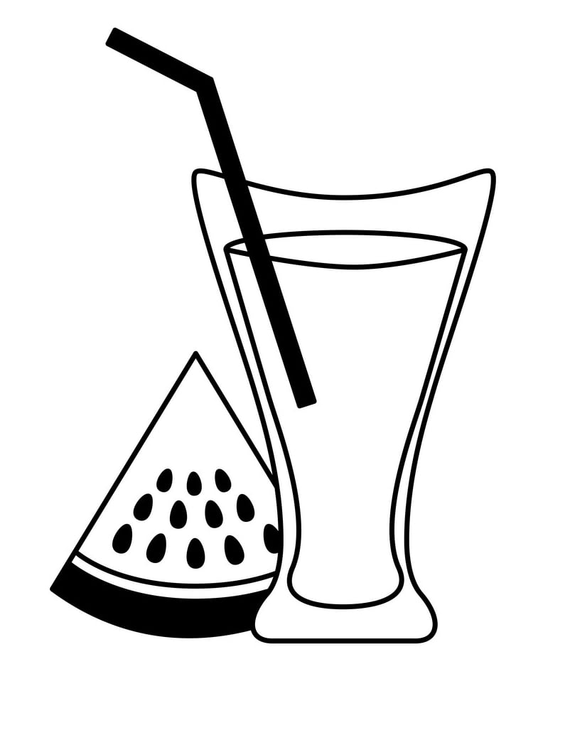 Suco de Melancia para colorir 1 
