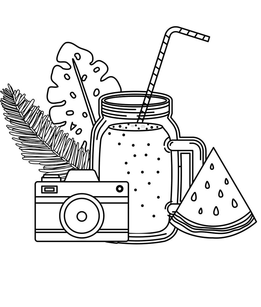 Suco de Melancia para colorir 2 