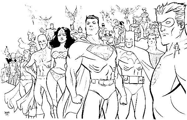 Supereroi della Justice League da colorare