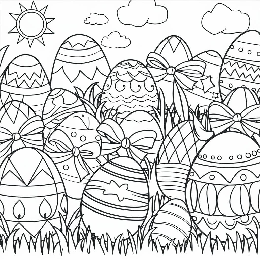 Tante uova di Pasqua da colorare