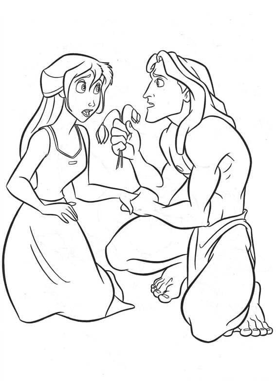 Tarzan e Jane stampabili da colorare