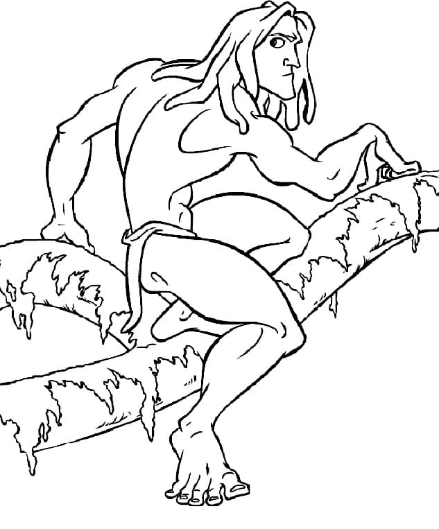 Tarzan stampabile da colorare