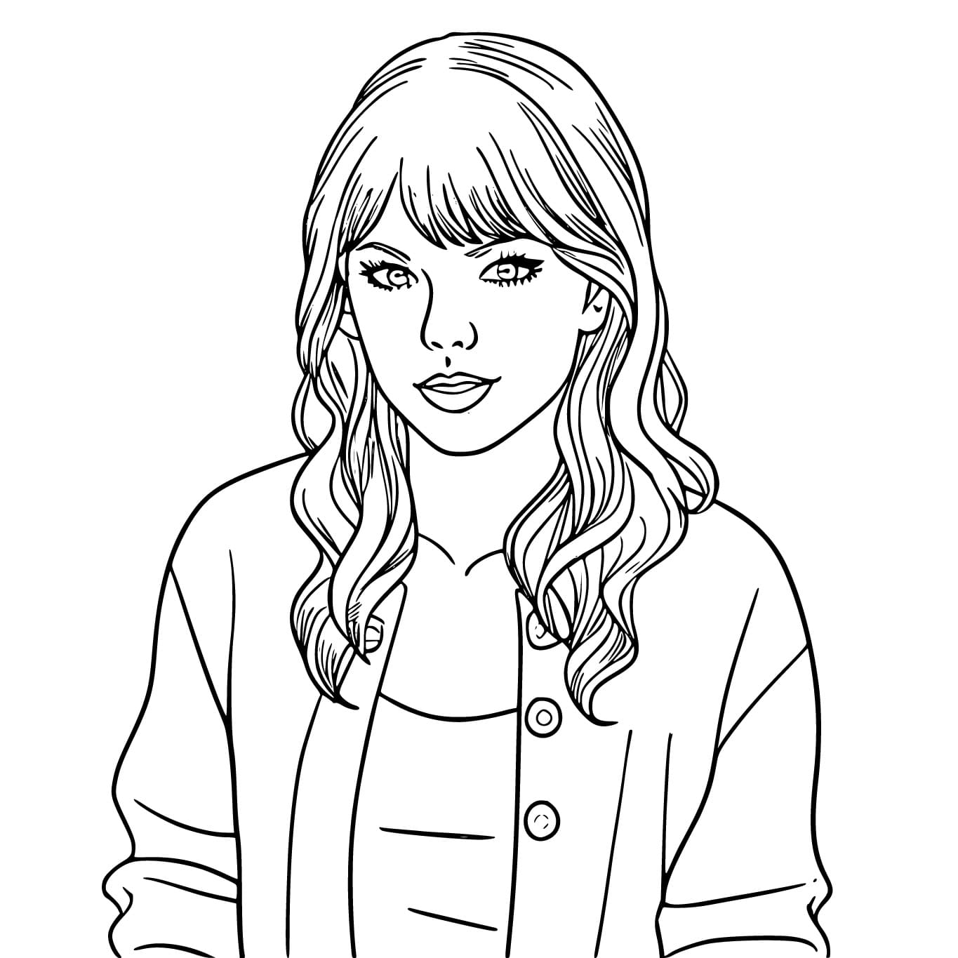 Taylor Swift è adorabile da colorare