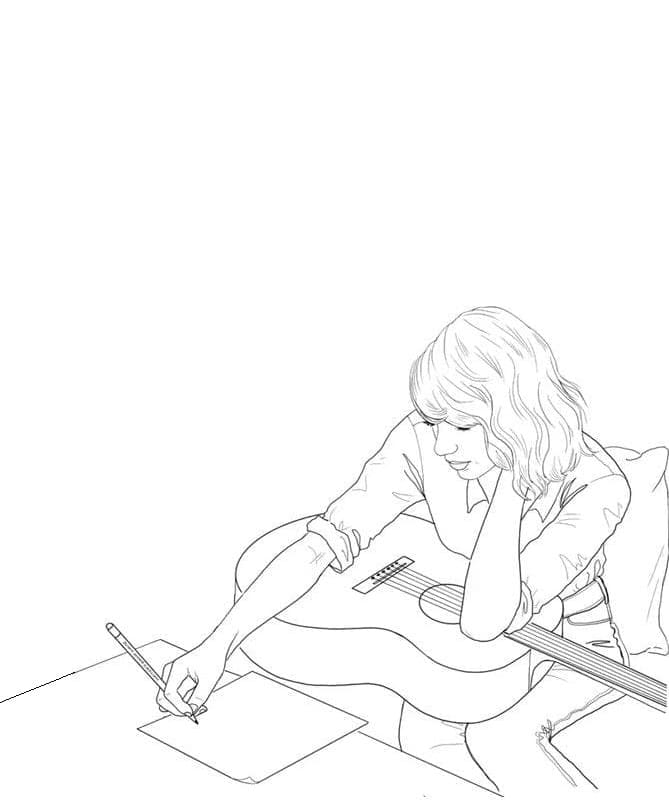 Taylor Swift sta scrivendo da colorare