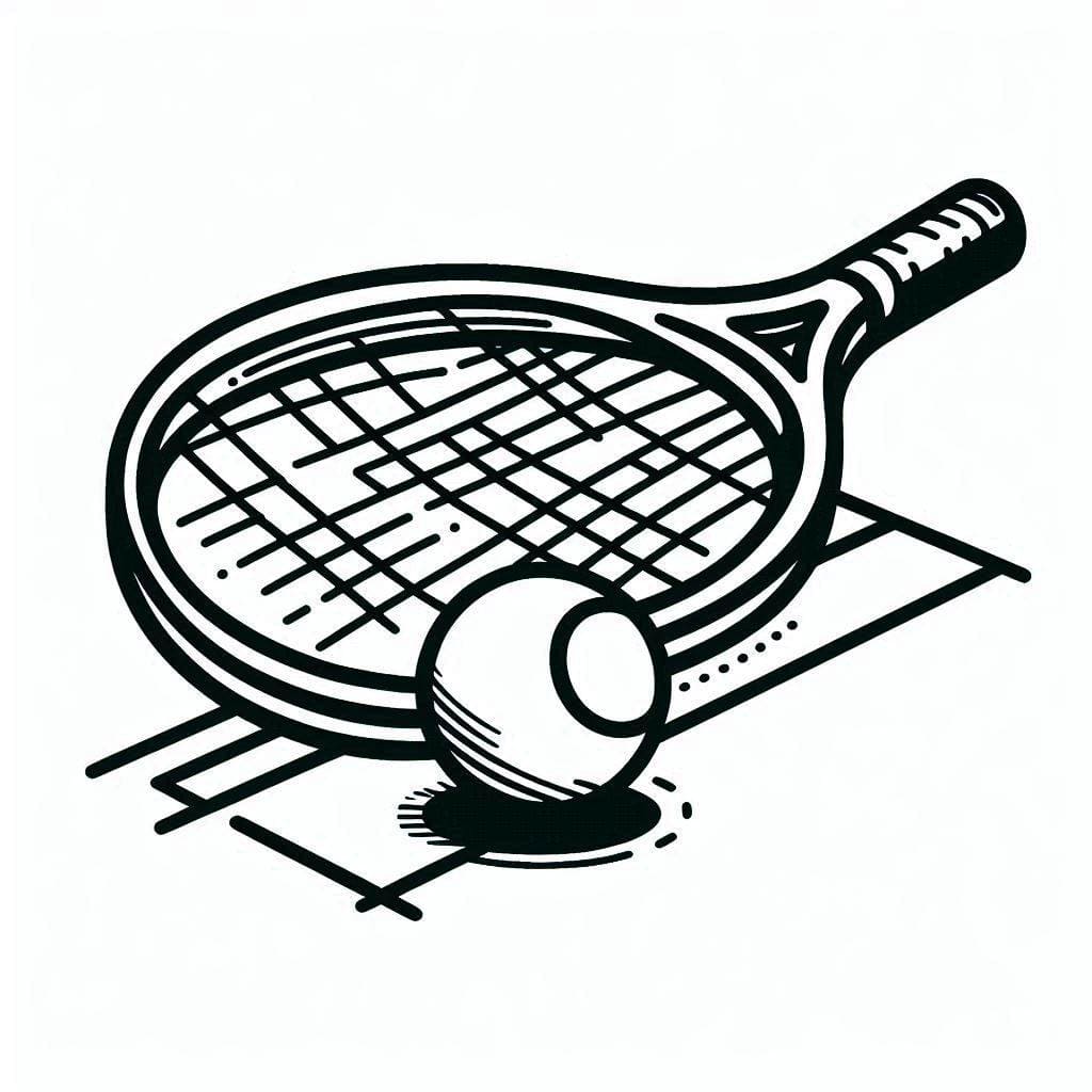 Tennis normale da colorare