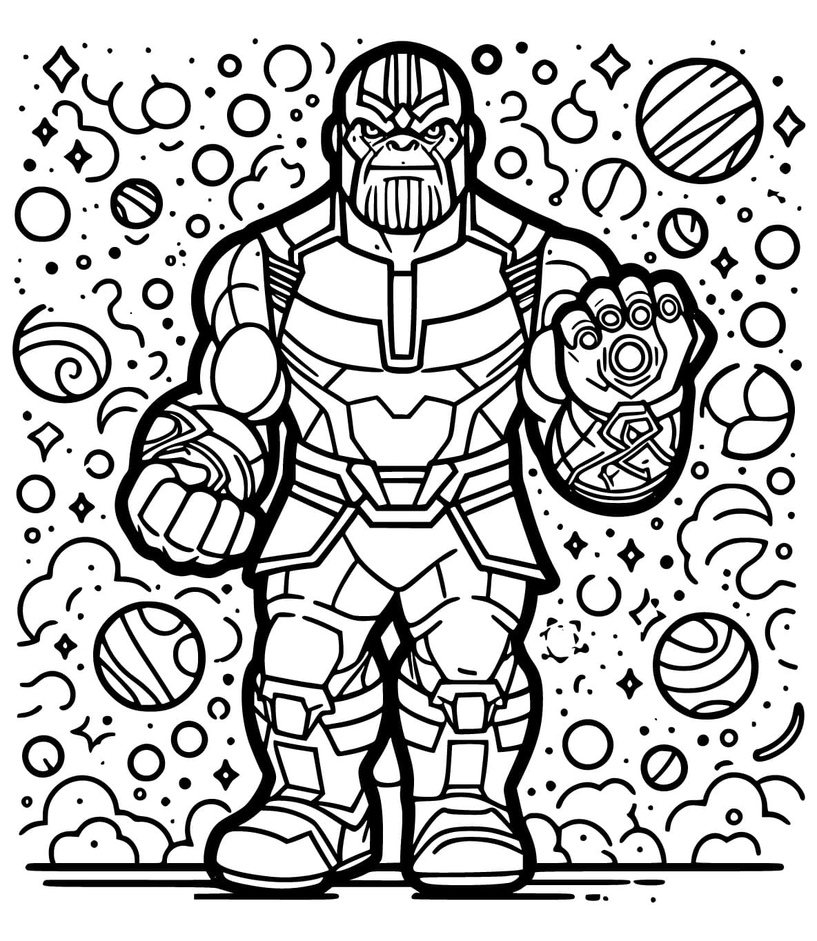 Thanos animato da colorare
