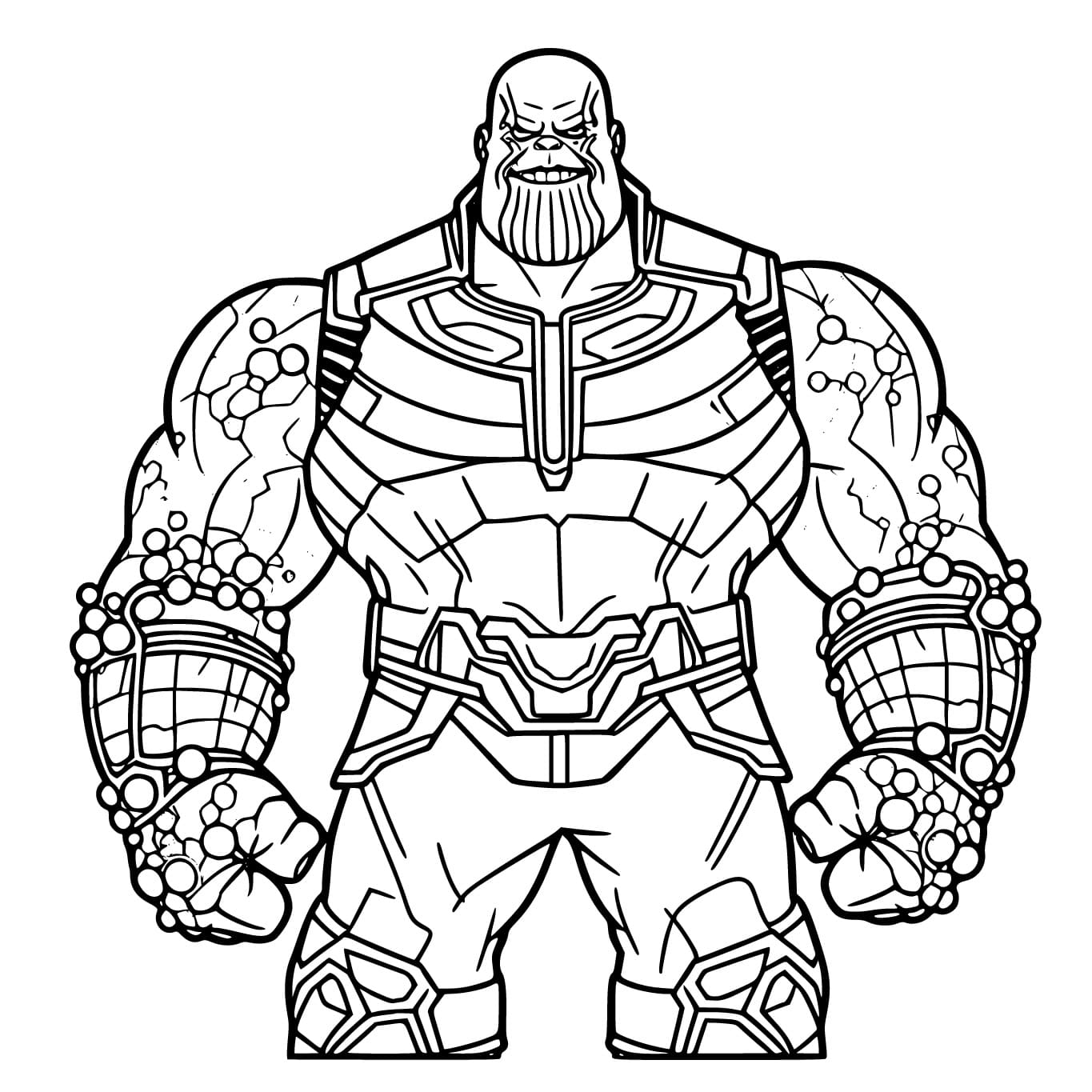 Thanos muscoloso da colorare