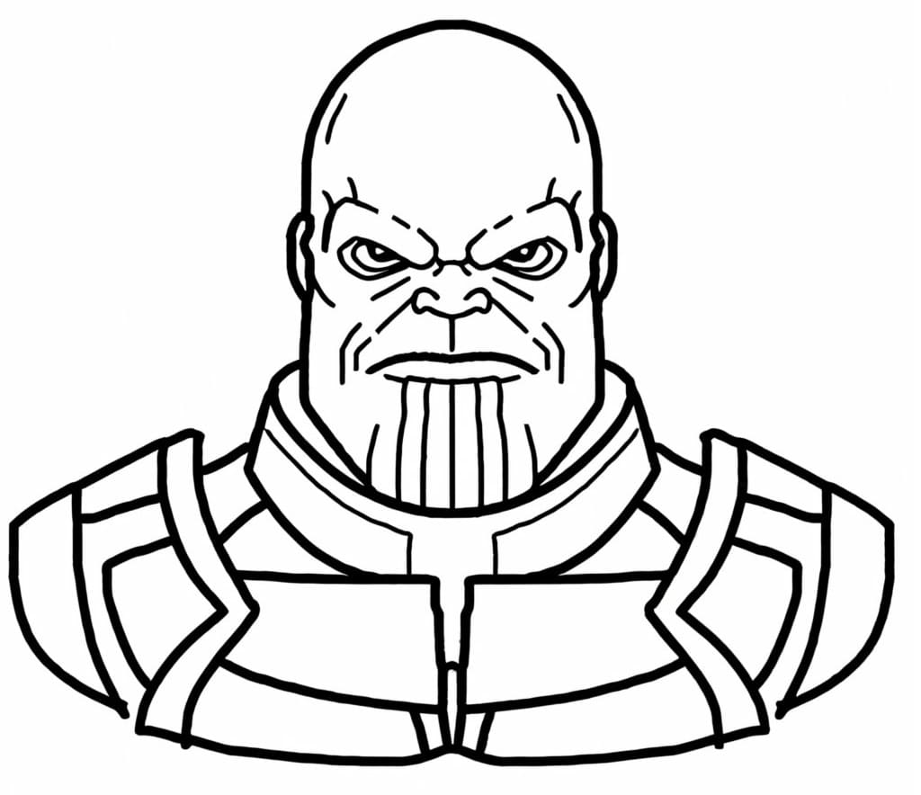 Thanos serio da colorare