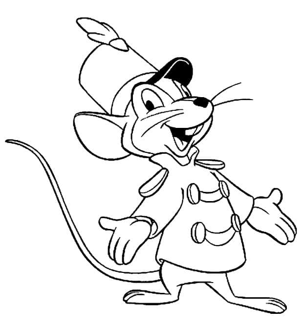 Timothy di Dumbo da colorare