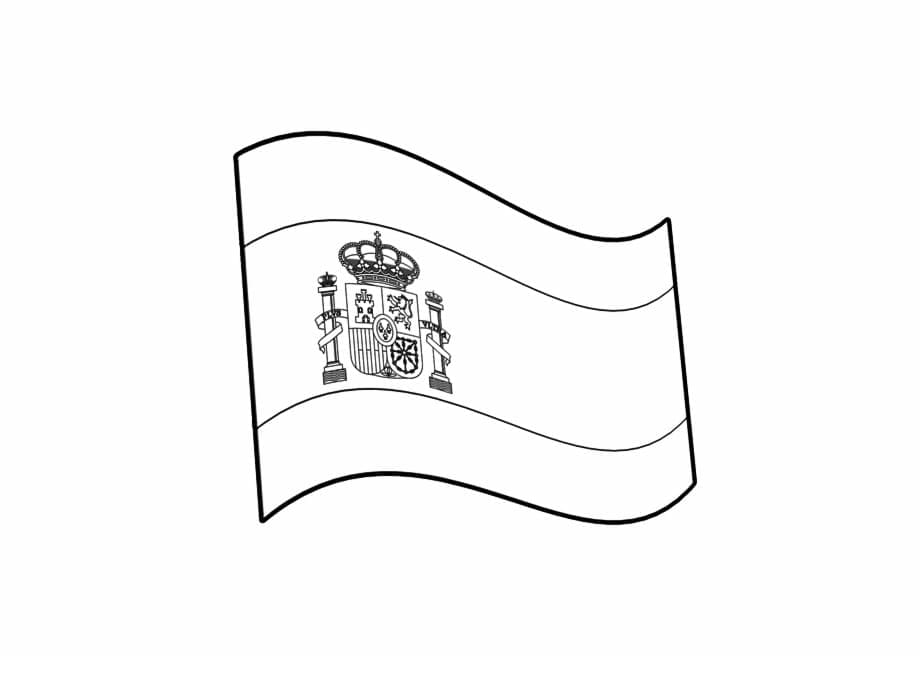 Tulostettava Espanjan lippu da colorare