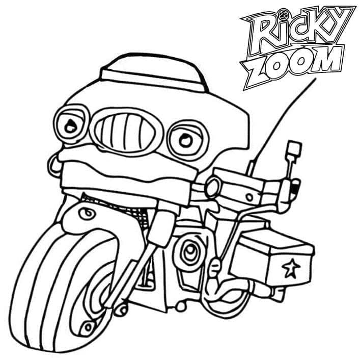 Ufficiale Bunker di Ricky Zoom da colorare