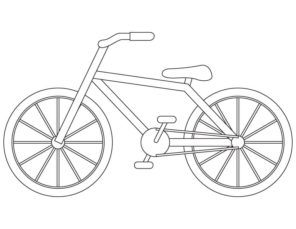 Una bicicletta semplice da colorare