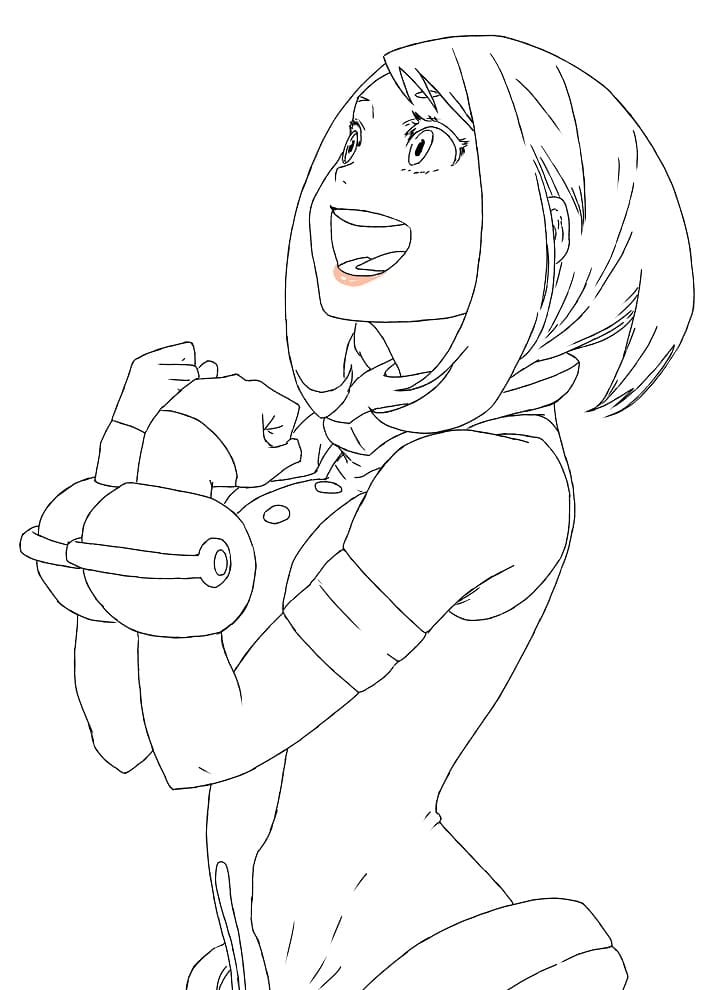 Uraraka Ochaco from My Hero Academia da colorare