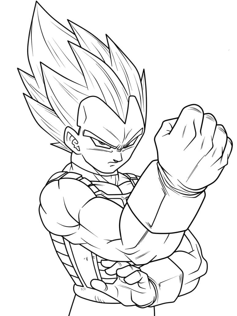 Vegeta gratis per i bambini da colorare