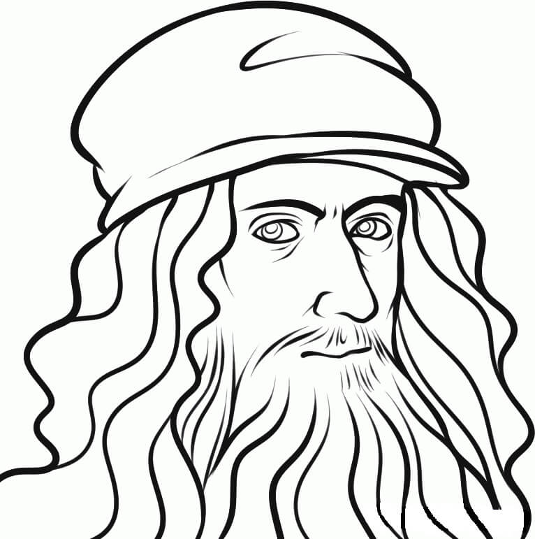 Leonardo Da Vinci da colorare