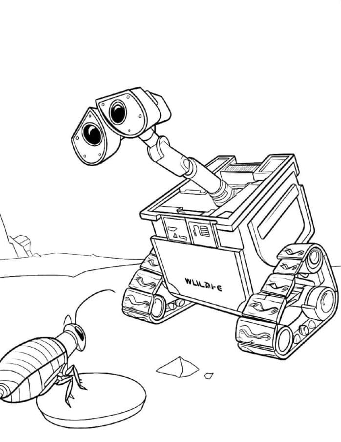 Wall-E e lo scarafaggio da colorare
