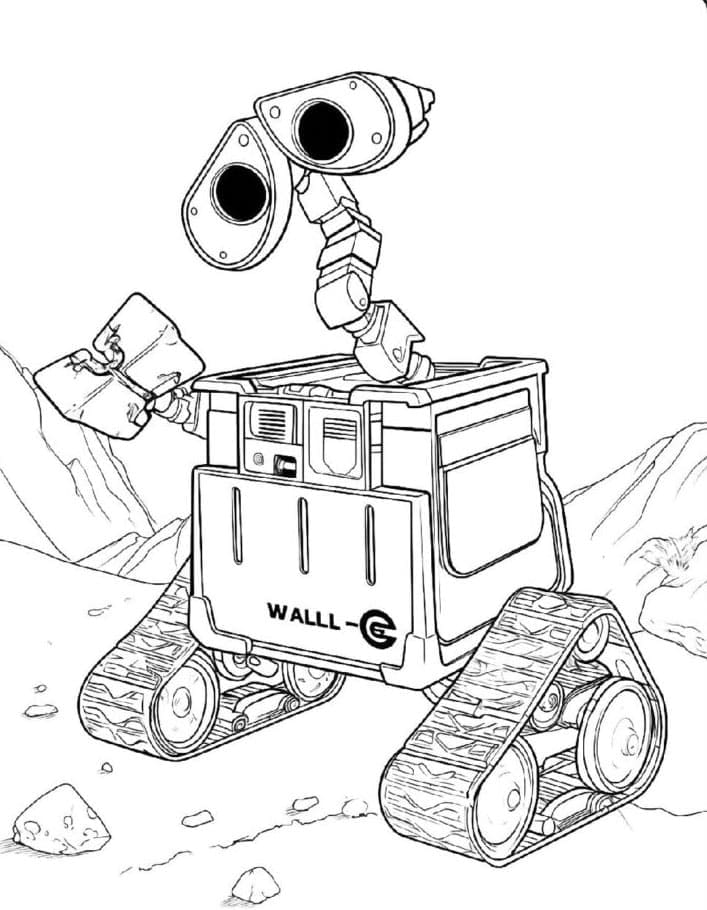 Wall-E esplora da colorare