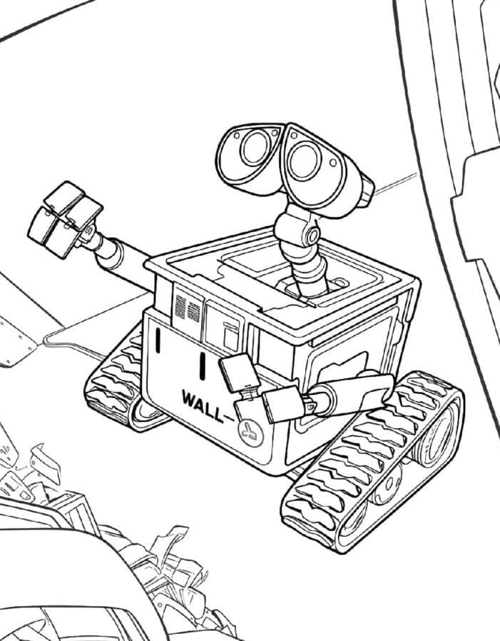 Wall-E in pericolo da colorare